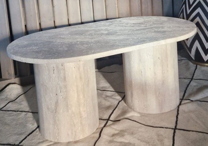 HDTT02.  Table en Travertin "Hera"