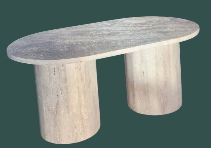 HDTT02.  Table en Travertin "Hera"